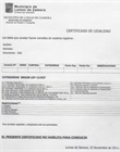 Certificado de legalidad de la jurisd. correspondiente a la lic. anterior en el caso que corresponda